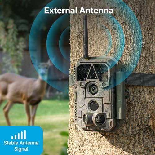 Meidase P100 WiFi Trail Camera (Non-Cellular), Bluetooth, 64MP 1296p HD Video, 0.1s Fast Trigger, 100ft No-Glow Night Vision, Motion Activated, IP66 Waterproof, Hunting, Wildlife & Yard Game Camera by Meidase - Image 2