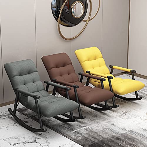 Llly Rocking Chair Nordic Home Single Recliner Casual Lounger Living Room Deckchair Bedroom Balcony Rocking Chair Sofa Lazy Chair (Color : Blue) #TOP2