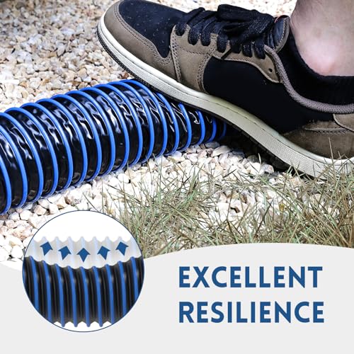 Image of DUMPMAN RV Sewer Hose Kit, 2 * 10 Ft Sewage Hose | Septic Hose with Swivel Fitting, Clear Sewer Hose Elbow, 4 Storage Caps, for RV /Camper