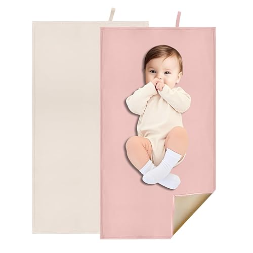 Miniatura 14 de Paquete de 2 cambiadores de pañales lavables para bebé, cambiador portátil para bebés para viajes o hogar, tapete plegable que se adapta Verde