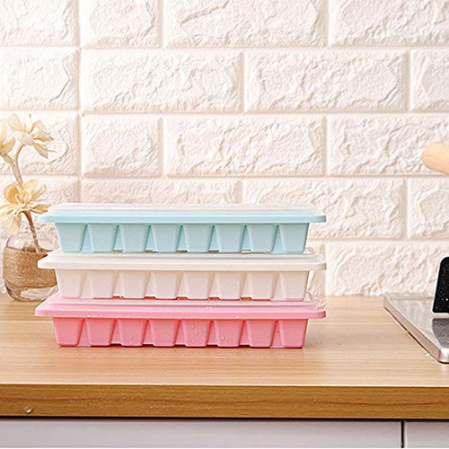 Molde para cubos de hielo con tapa plástico rosa miniatura 6