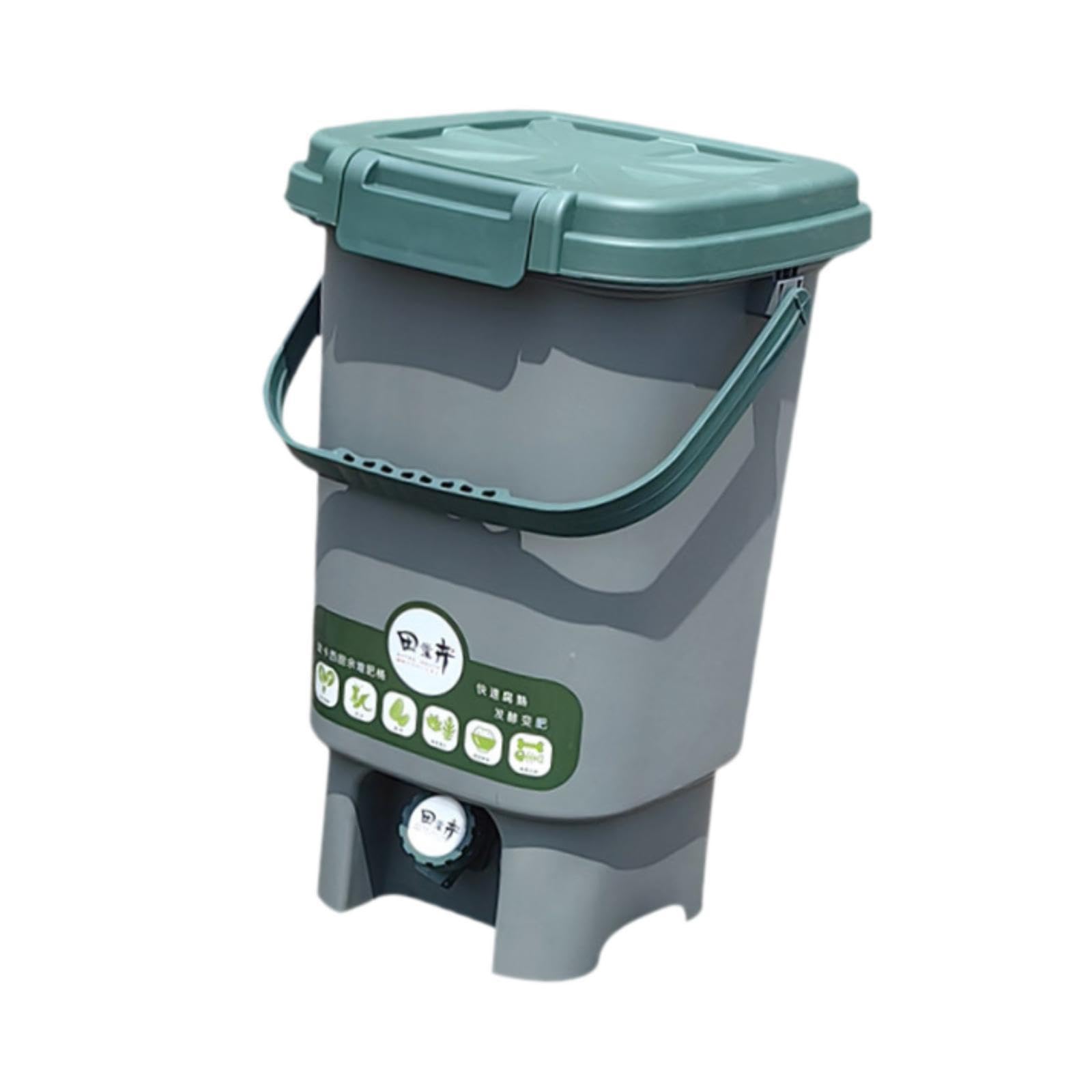 kowaku Seau à Compost avec Poignée, Poubelle pour La Maison et L'extérieur, L