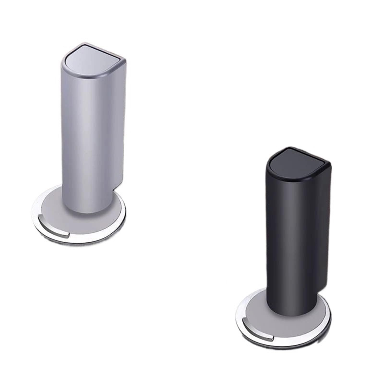 1pcs Stainless Steel Magnetic Door Stopper Nail Free Base Hardware Door Close(Gray)