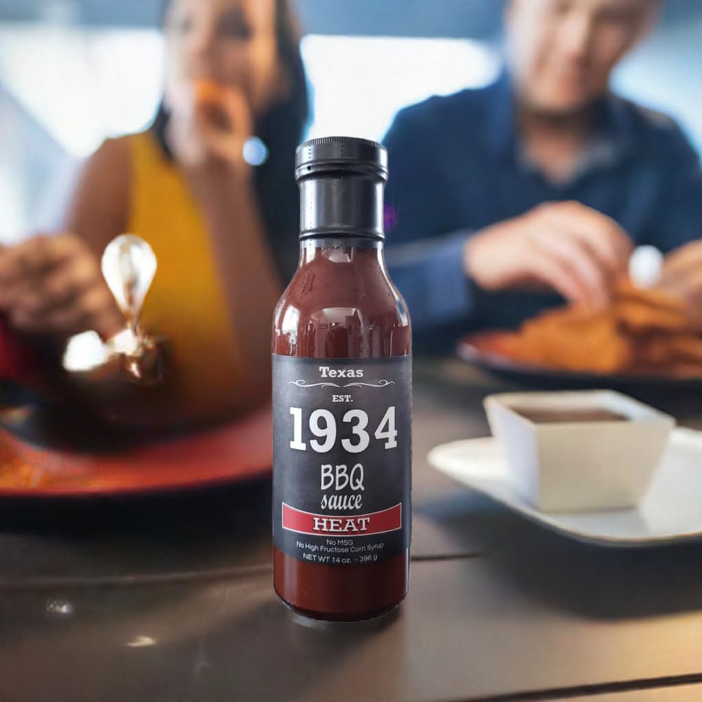 1934 BBQ Sauce | Original, Heat, Smoke & Sweet Onion 14 oz | Authentic Texas Style Barbecue Sauce | No Preservatives or High Fructose Corn Syrup | Rich Bold Taste for Grilling & Everyday Cooking