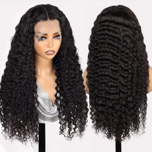 30 Inch Deep Wave Glueless 13x6 HD Lace Front Wig 210 Density Pre Plucked Brazilian Human Hair for Black Women — view 3