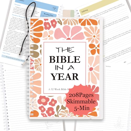 Image of Spiral Bible in a Year 52-Week Bible Study Guide Journal for Women Beginner