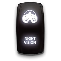 Vista 11 de Visión nocturna - Azul - Interruptor de palanca grabado con láser 20A 12V - Interruptor basculante vertical de 5 pines DPST