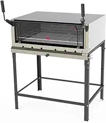 Progás - Forno Refratário Industrial a Gás Com Cavalete PRP-1000 G2 S/KG - Aço Inox Escovado - Progás