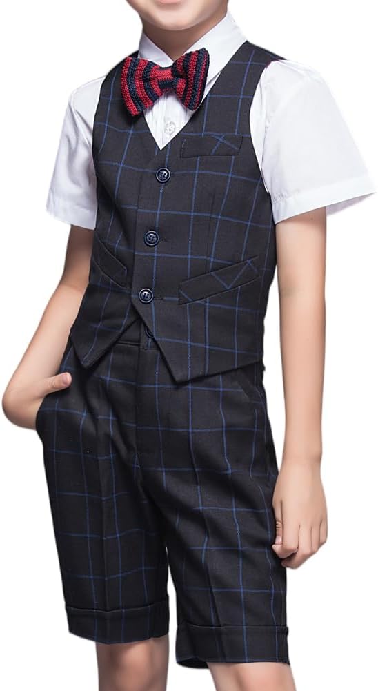 Boy Suits Slim Fit Tuxedo for Boys Suit Set for Kids Formal Wedding Ring Bearer Outfit