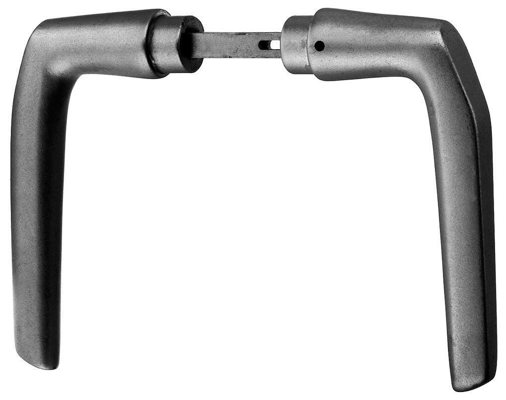 Alberts 412661 Door Handle | Aluminium | anodised Silver Colour | for Lock casing 50-60 mm | Width 115 mm