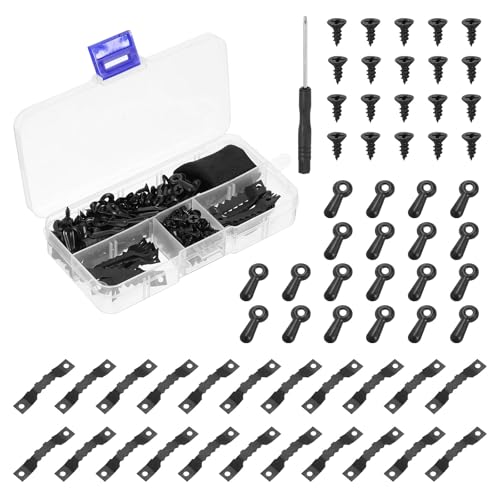 Image of uxcell 1Set Picture Hangers Kit, Picture Frame Hook, Frame Backing Fasteners Hardware for Hanging Clock Paintings Pictures, Black