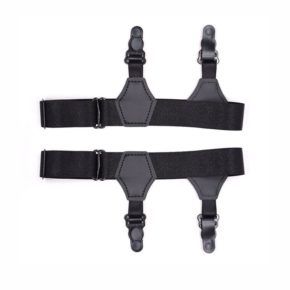 3nh Women Elastic Thigh High Garter Belt Adjustable Suspenders with Double Clips Gourd Buckles-picture-32