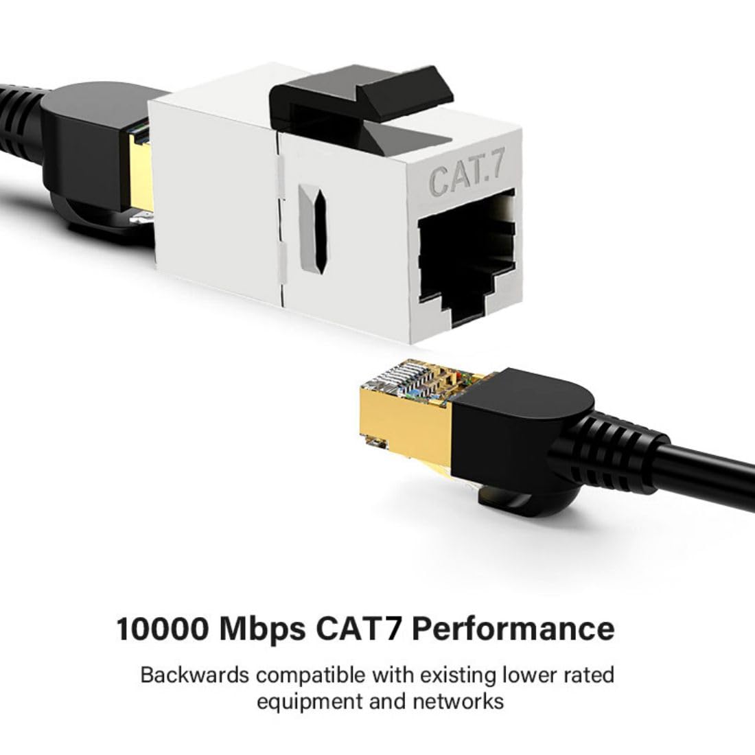 Accoppiatore RJ45 Cat7 10Gbps – Femmina-femmina STP – Keystone Universale - 2