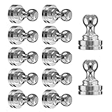 Neodym Magnete 12 Stück N52 Mini Magnet mit Aufbewahrungsbox für Magnettafel, Kühlschrank, Kegelmagnete, Notenmagnete,vernickelter Stahl Magnete (12 x 19 mm)