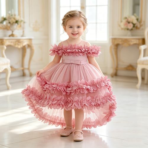Robe de baptême nouveau-né en tulle à nœud papillon pour grande église