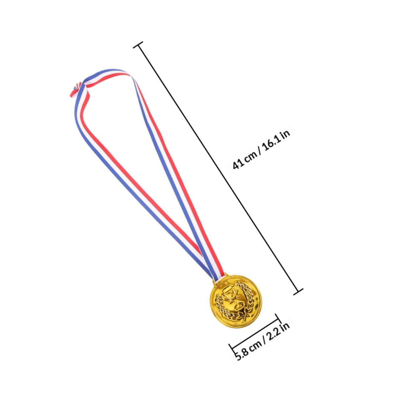 Medallas Deportivas de Oro para 50 Piezas Medallas de Reconocimiento Metalizadas Galvanizadas para Fútbol y Atletismo en Fiestas y Competiciones Infantiles