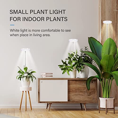 Ipower 2-Pack Full Spectrum Led Plant Light, Height Adjustable Growing Lamp With Auto On/Off Timer 6/9/12H, 10 Dimmable Brightness, 2 Pack, White #TOP3