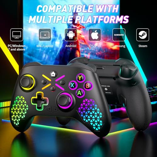 Image of Gamrombo Wireless Controller for Xbox One, Xbox Series X /S, Xbox One X /S, PC, LED Gaming Controller with TURBO,Macro Function,3.5mm Audio Jack