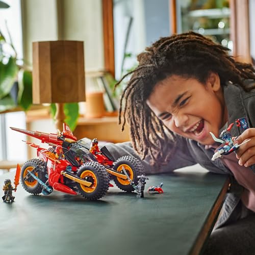NINJAGO Veicolo da Combattimento Ninja - Set Trasformabile in 2 Moto Giocattolo e 1 Aereo - 6 Minifigure tra cui Kai e Cole - Regalo per Bambini da 8 Anni Fan di La Rivolta dei Draghi - 71844 - Lego - Immagine 8
