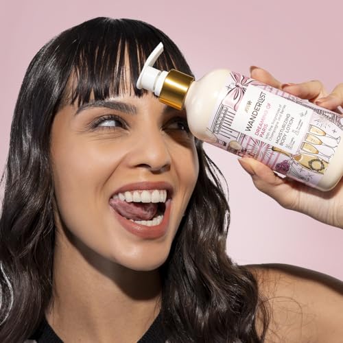 Image of Nykaa Wanderlust Dreaming of Paris Moisturizing Body Lotion, Champagne & Berries Scent, Deep Hydration Daily Body Care for Soft & Smooth Skin, 300ml