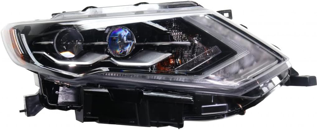 For Nissan Rogue Headlight Assembly 2017 2018 Pair Driver and Passenger Side LED Replacement For NI2502256, NI2503256 | 26060-6FL6A, 26010-6FL6A