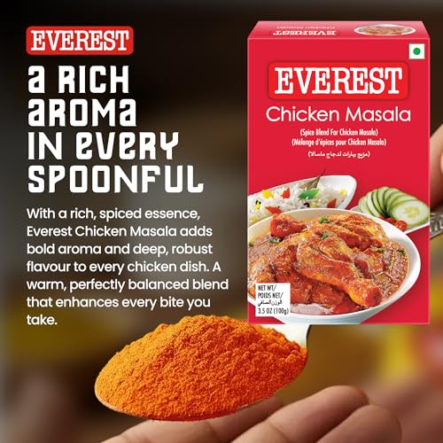 Everest Chicken Masala Powder 100g | Indian Curry Seasoning Spice Mix For Enhancing Chicken Cooking, Classic Curries, Grilled Chicken & Simple Marinades | India’s No.1 Spice Brand