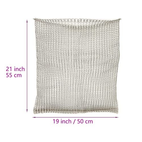 HH-LIFE 3 Stück 50x55 cm Metallnetzbeutel aus Edelstahl Widerstehe den Gophern Schutz von Pflanzenwurzeln, Baumwurzeln, Samen schützen für Draußen Rasen Bauernhof Gartenhöfe Wühlmausvertreiber