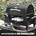 Royal Gourmet CD1519 Portable Charcoal Grill with Warming Rack, Tabletop Charcoal Grill with 303 Sq. In Cooking Area for Outdoor Camping and Picnic Grilling, Black