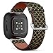 CJBROES Replacement Leather Watch Band, Compatible with Fitbit Versa 3 and Fitbit Sense of Wristband Bracelet Accessory - Mermaid Tail