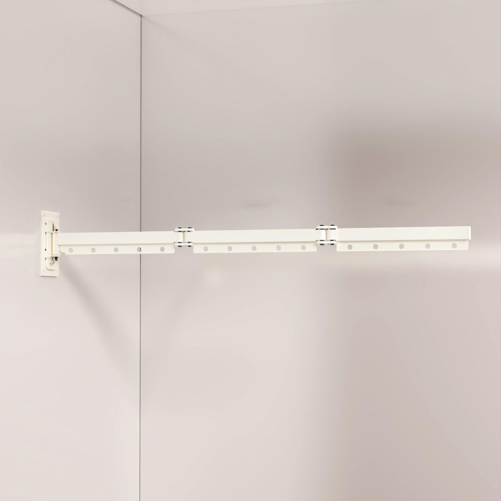 GLDYTVF Foldable Shower Curtain Rod - No Drill Wall Mounted Adjustable for Bathtubs & Showers Easy Install with Shower Curtain Space-Saving Design Flexible Use