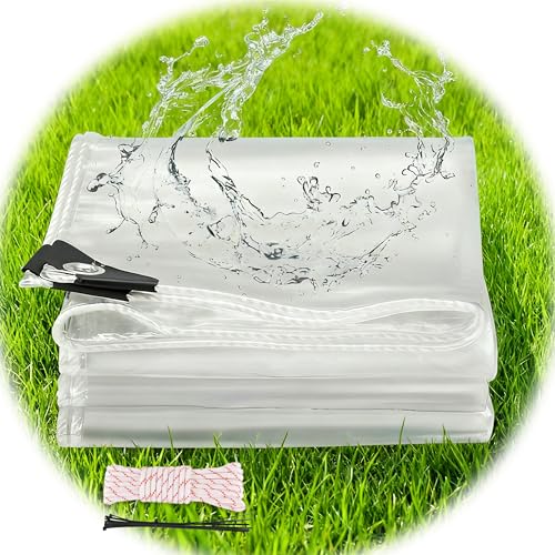 Lona impermeable de vinilo de PVC reforzada de 320 g transparente 2