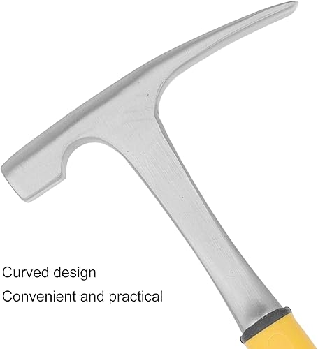 Miniatura 9 de Martillo geológico con punta puntiaguda, martillo de acero de alto carbono con arco, martillo geólogo con mango antideslizante para prospección de