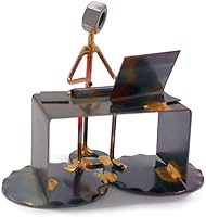 Handmade Software Developer Metal Figurine - Unique Welded Recycled Art Desk Decor, Office Gift for Programmers - Made in USA