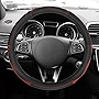 TLH Sleek & Sporty Genuine Leather Steering Wheel Cover, Red Color