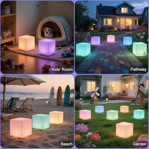 Lámpara Cubo LED 8 pulgadas con 16 colores RGB miniatura 4