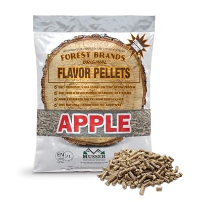 Forest Brands Apple Flavored Pellets, 100% Hardwood Grilling Pellets for Grill, Bake, Smoke, Roast, Braise, and BBQ, 20lb Bag.