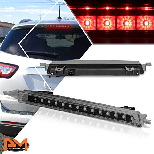 PM PERFORMOTOR LED 3rd Third Brake Light High Mount Stop Light Compatible with Chevy Traverse/GMC Acadia 09-17,Black/Smoked