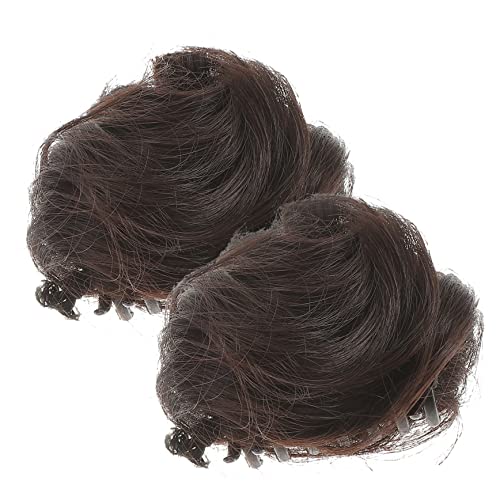 Chignon Synthétique avec Oreilles de Chat en Fixation Pince Légère et Durable