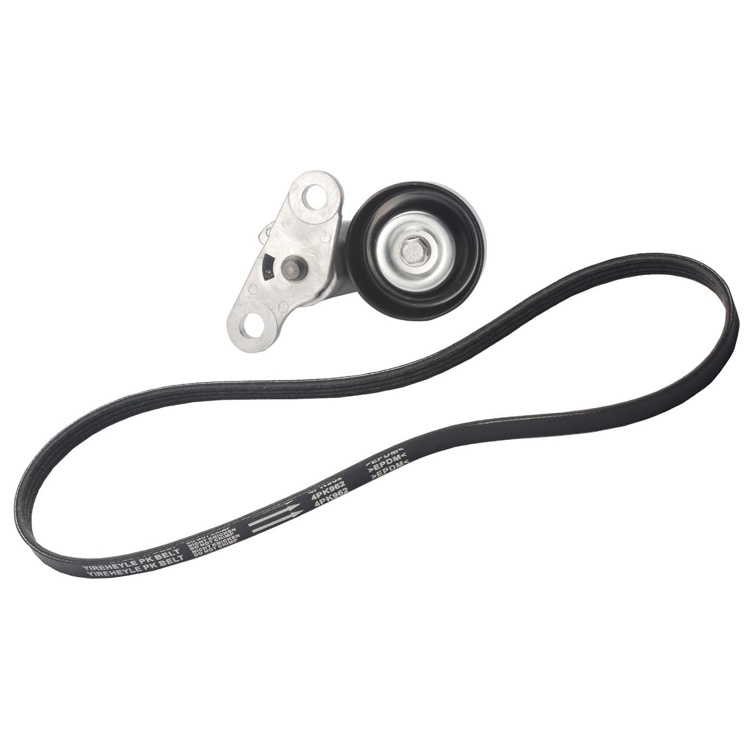 Serpentine Belt Tensioner Kit 4PK962 and 38159 Compatible for Chevy,GMC,Cadillac,Hummer,EPDM Material,Replace 90K-38159/ACK040378HD/19311139