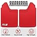 XUKEY 4pcs Red Universal Mudflaps for Car Pickup SUV Van Truck Front Rear Mud Flaps Splash Guards Mudguards with Hardware
