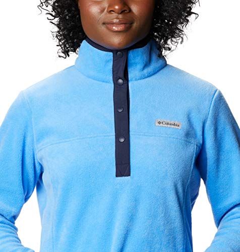 Image of Columbia Womens Benton Springs Half Snap II Pull Over Fleece Jacket, Dark Stone /Canoe /Vintage Blue, 3X