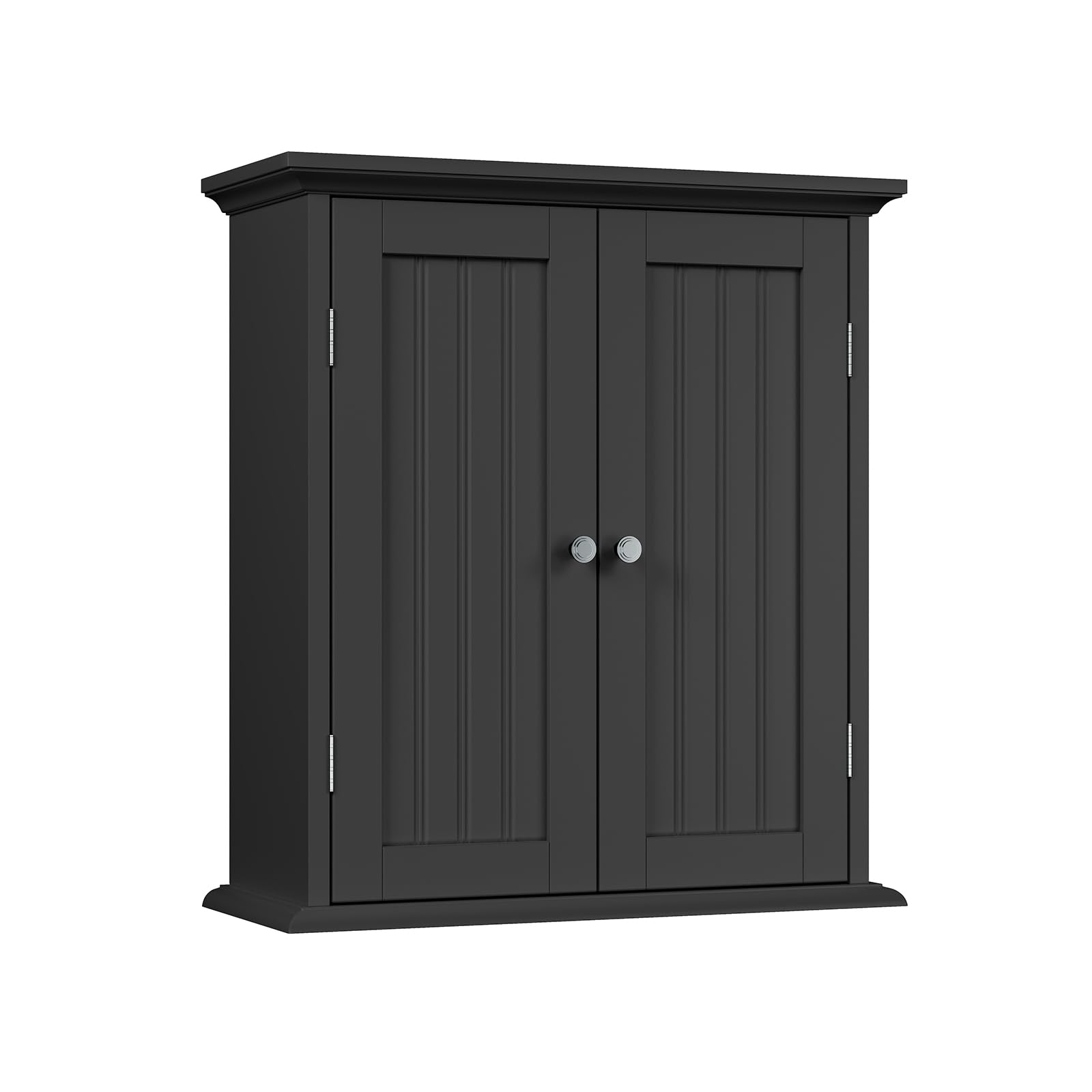 Mueble Baño Colgar Armario Pared Baño con 2 Puertas, Estante 3 Niveles Ajustable, Estilo Moderno, Ahorro Espacio para Baño, Cocina y Lavadero, Negro