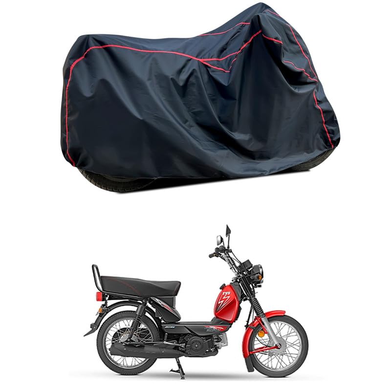 Image of Waterproof Scooter Cover Compatible with TVS XL100 Comfort Fabric UV Protection (Black)