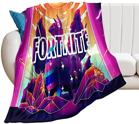 Kids Fleece Blanket Anime Game Blanket Soft Blanket Anti-Pilling Flannel Blanket Boys and Girls Plush Blanket Throw Blanket for Kid Printed Bed Blankets Fluffy Toddler Blankets 50"X 40"