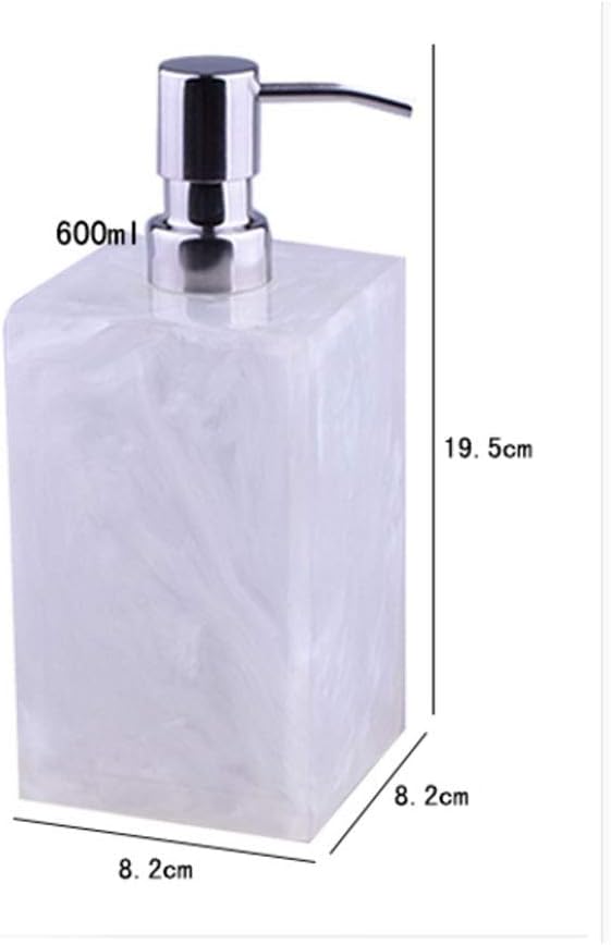 Soap Dispenser Refillable Soap Dispenser Resin Material Pump Bottle Square White Lotion Dispenser Kitchen and Bathroom for Kitchen,Bathroom,Office (Orange，Blue，White，red)