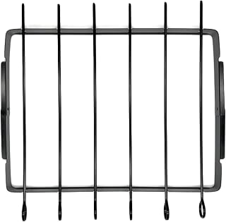 Nexgrill Shish Kabob Skewers Set, Non-Stick Surface, Easy to Clean, 1 Raised Stand and 6 Skewers, Foldable Grill Rack Barbecue Skewer Accessory for Outdoor Grilling, and Camping, Black - 530-0032