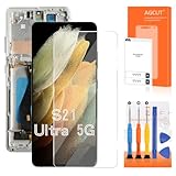 ecran ordinateur samsung 21 pouces Avec cadre argenté : l'écran de rechange pour Samsung S21 Ultra 5G avec cadre est un écran assemblé avec un écran tactile, un écran LCD et un cadre. L'écran avec cadre est facile à installer et pas facile à endommager. Il est moins risqué si vous choisissez « écran avec cadre » il suffit d'utiliser un outil simple, vous pouvez le remplacer vous-même