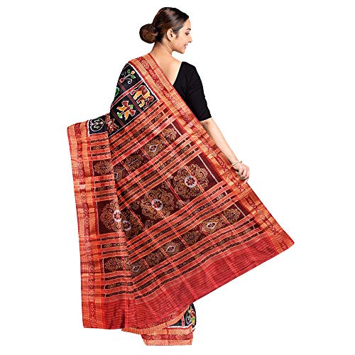 Odisha handloom Nabakothi Khandua silk saree with traditional Sambalpuri ikat weave – image 2