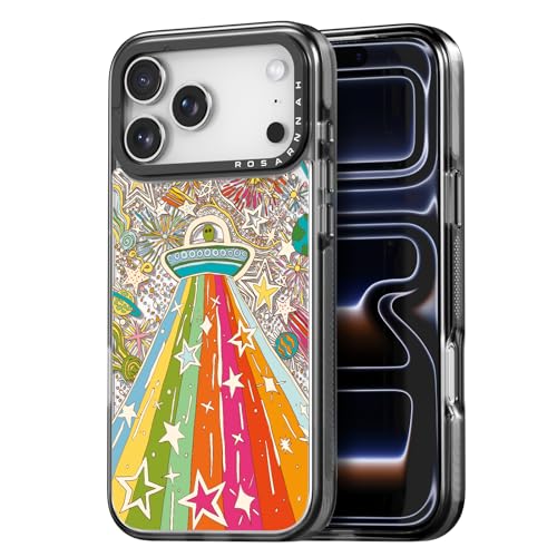 Rosarnnah for iPhone 17 Pro Case Aesthetic Black, ET Alien | Cute Funny Pattern Design for Girls Women Men, Durable Shockproof 6.3" Phone Case 6.6ft Drop Protection for Fashion Daily