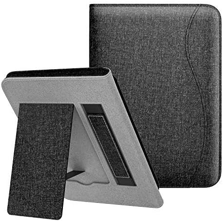Dadanism All-New Kindle 10th Gen. 2019 Release / 8th Gen. 2016 E-Reader Case, Hands-Free Stand Ultra Slim Cover with Card Holder & Hand Strap Auto Sleep/Wake for Amazon E-Reader - Denim Black